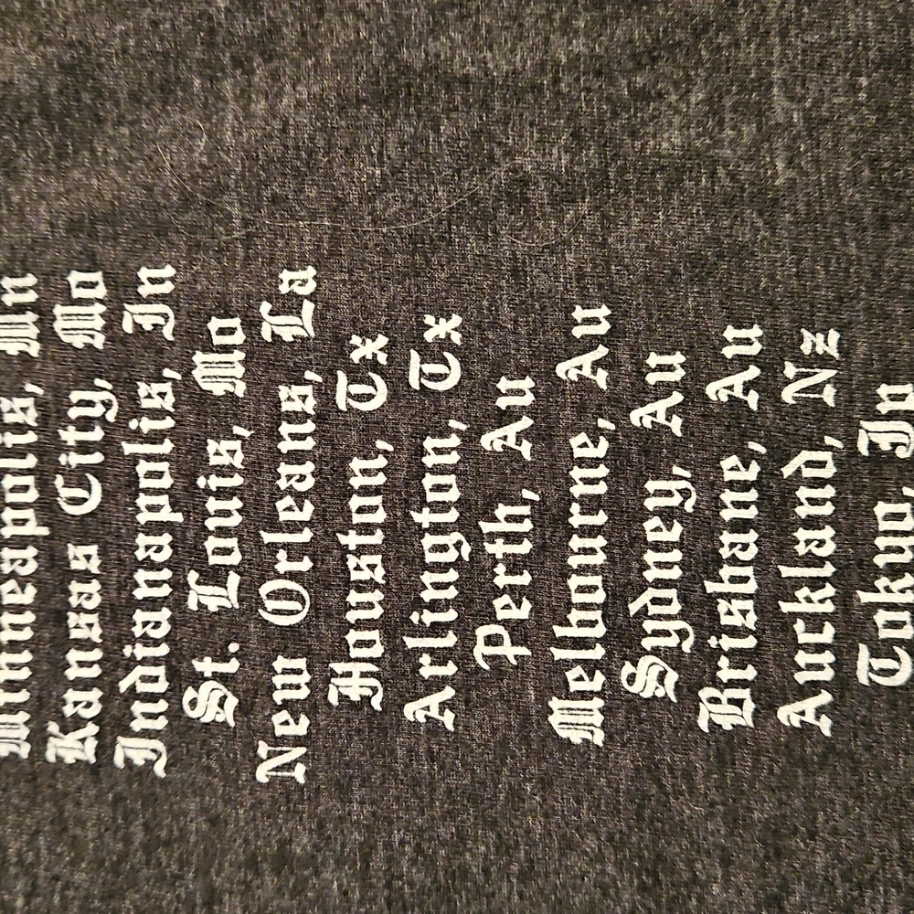 Taylor Swift  gray short sleeve graphic concert tee Med. REPUTATION tour dates - Picture 9 of 9